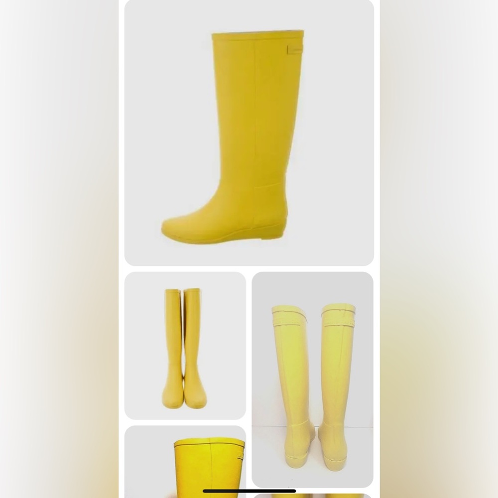 Loeffler Randall Rubber Matilde Yellow Rain Boots Women's Size 7M EUC - Picture 8 of 10